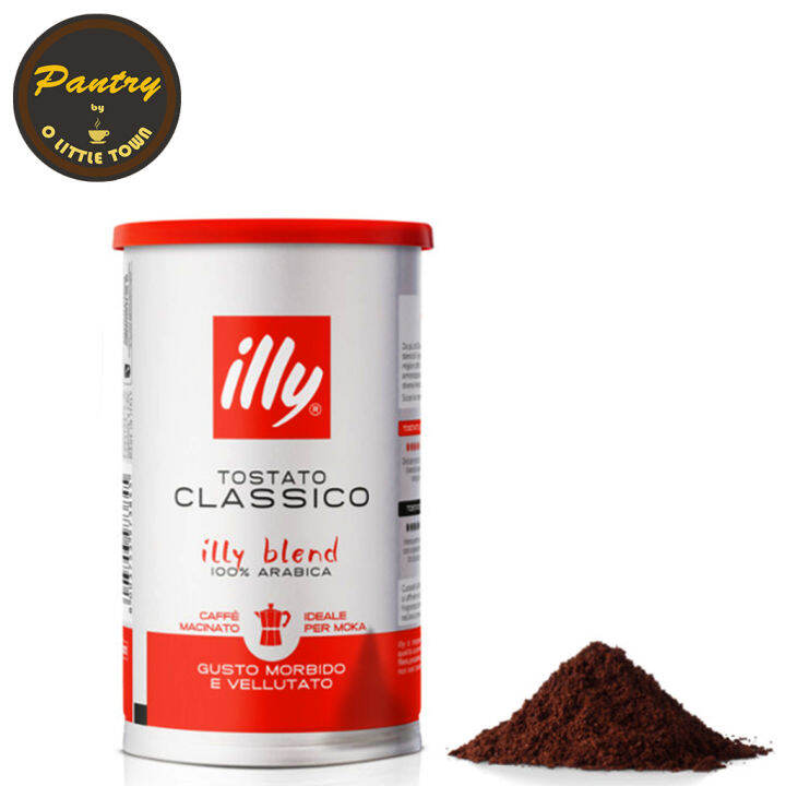 iLLY Classico/Intenso/Forte Ground Coffee for Moka Pot/Percolator, Soft Can 185gr, Italy Lazada PH