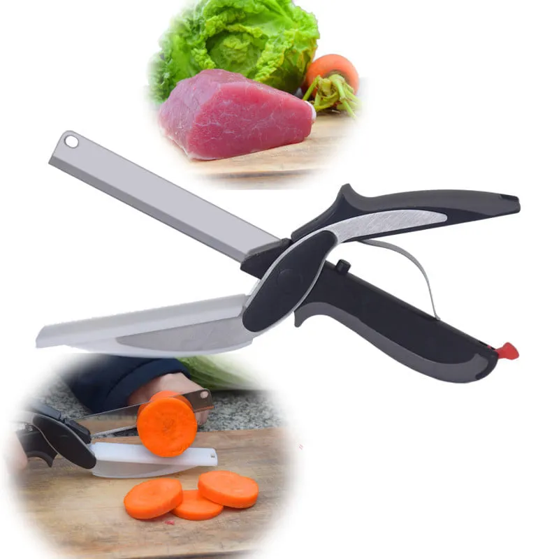 Kitchen Food Cutter Chopper Clever Kitchen Knife with Cutting Board — Grill  Parts America