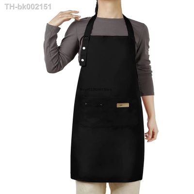 ✵✖ Apron Kitchen Double Pocket Thickened Stain Resistant Apron Adjustable Apron Use for Baking Cooking Barbecue Apron for Men Woman