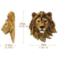 lion New Resin Simulation Animal Figurines Wall Wolf Head Status Lion Figure Decor Bar Mural Sculptures Ornaments Home Accessories