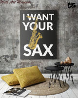 Ik WW Sax โปสเตอร์ Saxofoon ภาพพิมพ์ Hd ศิลปะบนผืนผ้าใบสำหรับติดกำแพงรูปการ์ตูนโมดูลฟิล์มตกแต่งบ้านโปสเตอร์ Voor Woonkamer 1ชิ้นมีกรอบหรือไร้กรอบภายใน (การปรับแต่งมีผ้าใบวาดภาพและกรอบ)