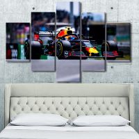 Lizhanmin Grand Prix F1 Bull Racing HD Dacorative Wall Art ภาพวาดโปสเตอร์ผ้าใบสำหรับห้องนั่งเล่นตกแต่งบ้านภาพตกแต่งชุด5ชิ้น