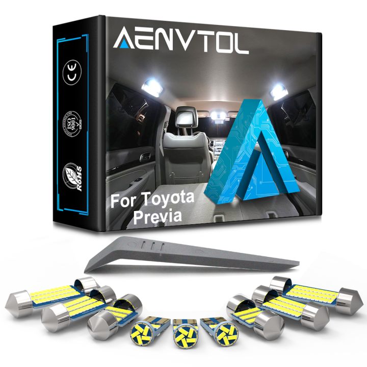 AENVTOL Canbus For Toyota Previa Estima ACR30 ACR50 Car LED Interior