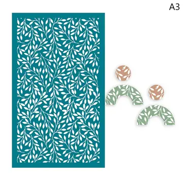 Flower Silk Screen Stencils Reusable Silkscreen-Print Kit Stencils  Mesh-Transfers Stencil for DIY Printing On Clay-Decor Flower Silk Screen  Stencils