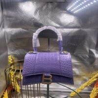 High-end niche beach internet celebrity bag with gradient crocodile and stone