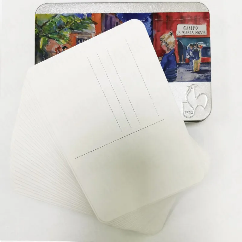 Germany imported hahnemuhle postcard watercolor paper 230g100% cotton rough  grain iron box portable aquarelle paper