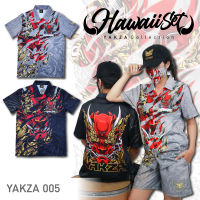 YAKZA hawaii 005 SET เสื้อ+กางเกง เสื้อเชิ้ต เสื้อฮาวาย กางเกงขาสั้น ทรงตรง แห้งไวไม่ร้อน