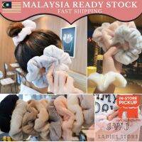 【Ready Stock】 ✒┅ C18 [MSIA DY STOCK] Korean Colourful Soft Wool Fluffy Hair Rope Ponytail Hair Accessories 纯色可爱毛绒大肠发圈大肠圈法式头绳缎面网红bm同款气质发圈