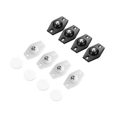 8pcs Wheels for Furniture Stainless Steel Roller Self Adhesive Furniture Caster Home Strong Load-bearing Universal Wheel Furniture Protectors Replacem