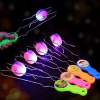 Magic Track Ball LED Glowing Yo-Yo Creative Gyro Rave Festival Flashing Track Yoyo Toys Gyroscope Glowing Ball birthday Gift Kid