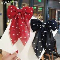 [A innovation] AWAYTR แฟชั่นบิ๊กโบว์กิ๊บ CuteBarrette DotClip WomenBB Hairgrip เกาหลี OversizeHair อุปกรณ์เสริม