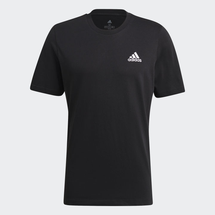 adidas Lifestyle Essentials Embroidered Small Logo Tee Men Black GK9639 ...