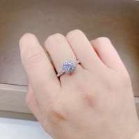 แหวนเพชรเพชรโมอิสหกแฉกแบบคลาสสิก PT950สำหรับผู้หญิง1กะรัตสำหรับของขวัญวันเกิดงานแต่งงานของแฟนสาววันวาเลนไทน์