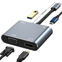 【NEW】 Rehmans store. USB Hub Type C ถึง HDMI รองรับ4K รองรับโหมด Dex USB C 3.0 Dock พร้อม PD AV VGA สำหรับ MacBook Air Pro