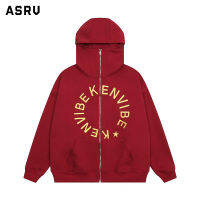 ASRV ใหม่ผู้ชายแจ็คเก็ตซิปมีหมวกเสื้อแขนยาวทรงหลวมสีสบายๆเสื้อแจ็คเก็ตคู่ผู้ชายและผู้หญิง