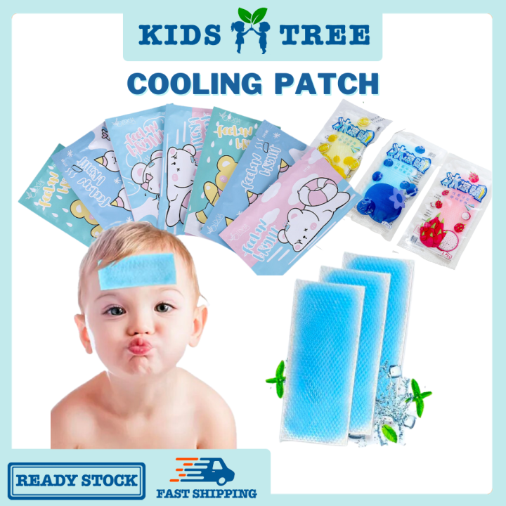 10 Sheets EasYeah Kids Cooling Patches for Fever Discomfort & Pain Relief,  Cooling Relief Fever Reducer, Soothe Headache Pain, Pack of 10