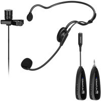 Wireless Microphone System,KIMAFUN 2.4G Wireless Microphone Transmitter/Receiver Set with Headset /Lavalier Lapel Mics, Ideal for Teaching, Weddings,Presentations,School Play,G102