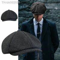 ☎ Spring Autumn Classic Herringbon Beret Tommy Shelby Hat Retro British Newsboy Cap Gatsby Octagonal Hats NZ295