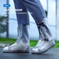 Rain Shoes Waterproof Rain Boots Cover Snow Anti Skid Thick Wear Resistant Silicone Rain Shoes Cover Men Women High Water Shoes Towels