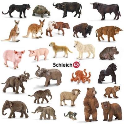 Schleich German Sile animal model toy simulation bear bull elephant hippo kangaroo pig sheep rabbit cobra
