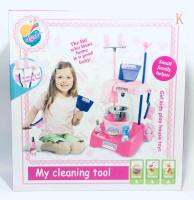 Share ของเล่นเด็ก ชุดทำความสะอาด My cleaning tool สำหรับเด็ก พร้อมอุปกรณ์ สีชมพูsh