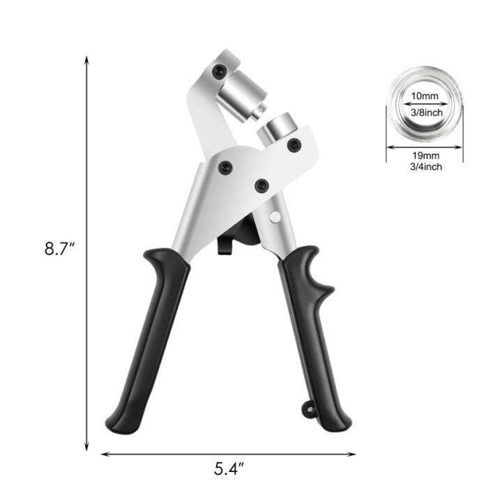 hole-punching-kit-hole-tool-kit-hole-clamp-handheld-hole-press-portable-manual-punch-with-100-3-8-inch-10mm-silver-holes