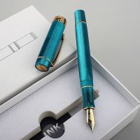 ☫✖ Business JinHao 100 Acrylic Fountain Pen Color Spin Golden Arrow Peacock Orchid 0.5mm Nib Fude Calligraphy Office Supplies Pen