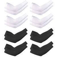 8 Pairs Cooling Arm Sleeves Sun Protected Sleeves Unisex Sleeves Cover for Outdoor Driving Jogging Golfing Riding