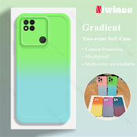 NIWINEE เคสโทรศัพท์เต็มรูปแบบ TPU ไล่ระดับสีสำหรับ Xiaomi Redmi ป้องกันกล้องวงจรปิดแบบสี10A ซิลิโคนเคสนิ่มใส่โทรศัพท์กันกระแทกด้านหลัง DJ01-1