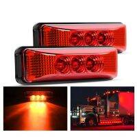 2PCS 24V 3.9Inch 3 LED Truck Trailer Light Front Rear LED Side Marker Lights Clearance Indicator Lamp Waterproof