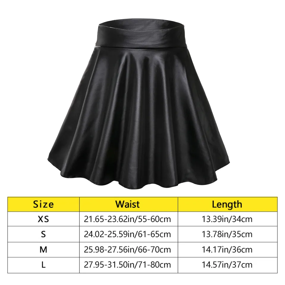 Leather Skater Skirt! Stretchy! HighWaisted