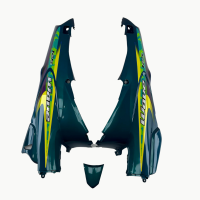 Fairing sets เฟรมรถ Wave 125 ฝาครอบข้าง สีเขียว ลายปี 2005 รุ่น 10 ปี 2001 ชุด 3 ชิ้น