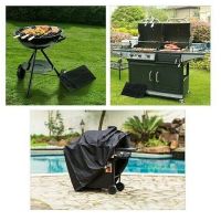 Black Waterproof BBQ Cover Outdoor Rain Grill Barbacoa Anti Dust Protector For Gas Charcoal Electric Barbe Garden Furniture