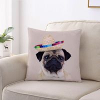 Customizable Sofa Car Decor Animal Dog Cushion Cover Printed Pillowcase Home Decor Cute Pet Mini French Bulldog Pillowcase