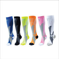 ถุงเท้ารัดน่อง กันตะคริว THATA (Compression Running Socks) ถุงเท้า+รัดน่อง Calf Sleeve Socks ช่วยป้องกันตะคริวที่น่อง