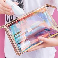 ﺴ❈ Womens Bag PVC Waterproof Makeup Bag Organizer Kit Bathing Cosmetics Toiletry Storage Cosmetic Bag Case Student Pencil Cases