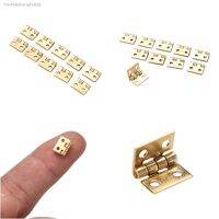 ❐■ 10 Pcs/lot 10x8MM Hand Tools Hardware Mini Cabinet Drawer Hinge Butt Hinge Copper Gold 4 Small Hinge Hole Household Decoration