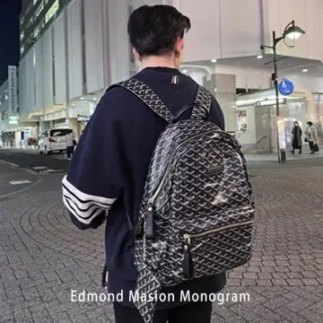 Authentic EMM backpack Edmond Masion Monogram men's and women's