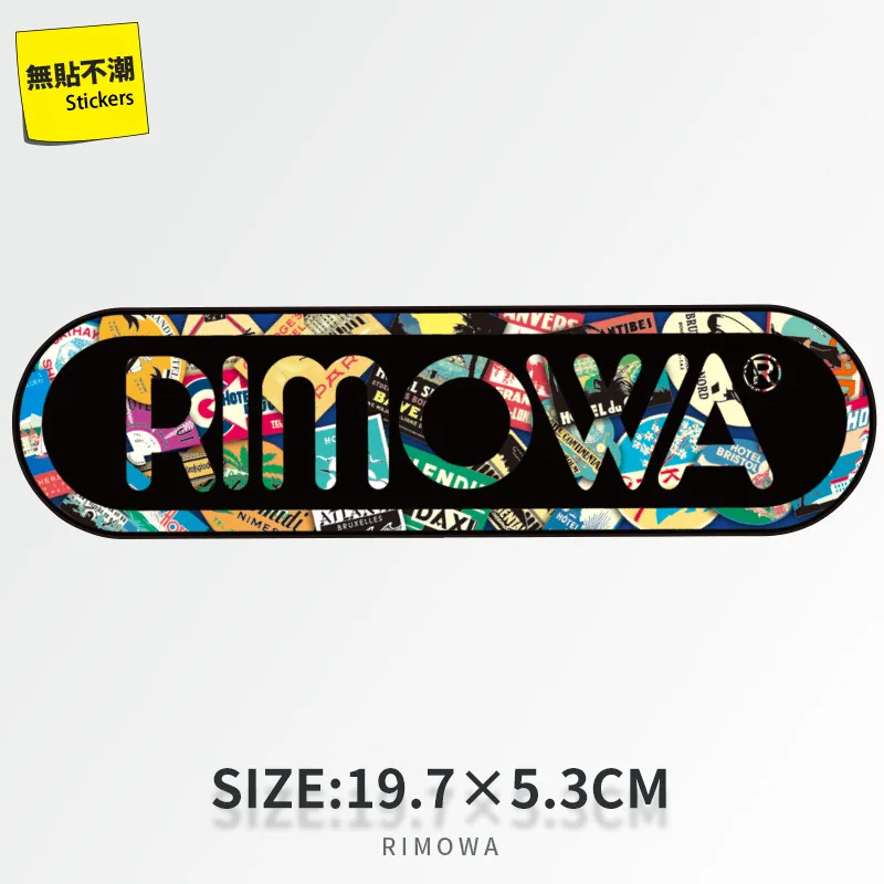 stickers] RIMOWA black sign sticker suitcase, notebook, guitar