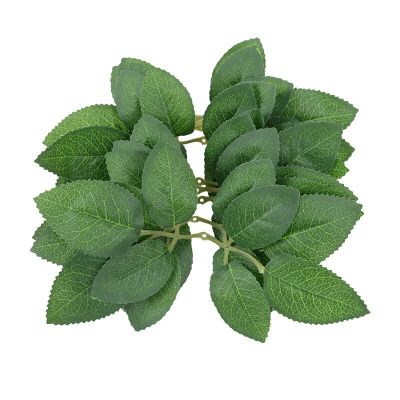 60Pcs Simulation Green Leaf Rose Leaves Christmas Decorations for DIY Home Wedding Bride Wrist Decorative Leaf Artificial Plants Spine Supporters