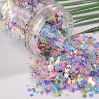 ELEGANT 10g/Pack Mix Macaroon Colors Nail Sequins For Craft Glittering Star Heart Sakura Sequin Paillettes DIY Manicure Nail Art Decor