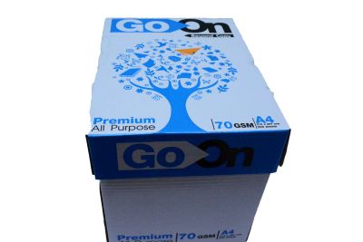 กระดาษถ่ายเอกสาร GO ON A4-70G-500ผ 1กล่อง 5ริม