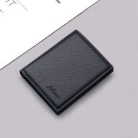 Men PU Leather Wallets Vertical License Inserts Coin Purses Business Foldable Cowhide Wallet Credit ID Cards Holder Purse Bags