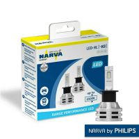 NARVA หลอดไฟรถยนต์ ขั้ว H3 รุ่น Range Performance LED 6500K [2 หลอด]