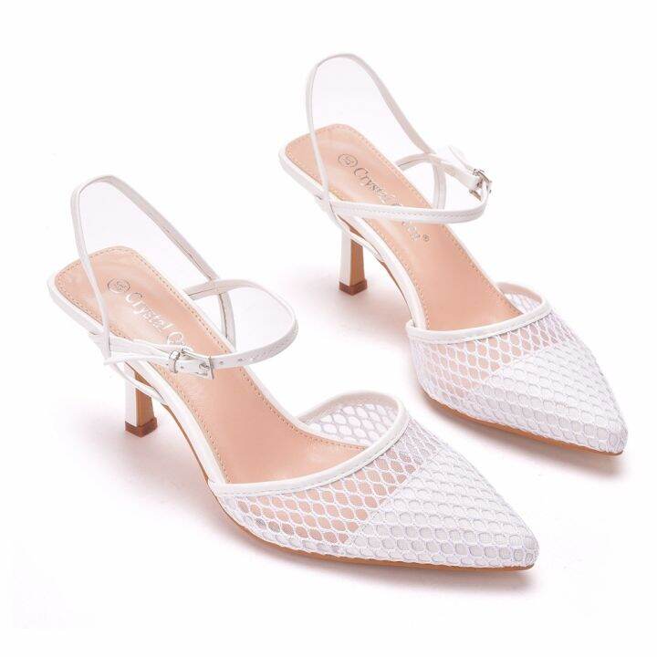 7-cm-white-mesh-breathable-shallow-mouth-pointed-with-pointed-hollow-out-sandals-fine-mesh-wedding-high-heeled-sandals-women