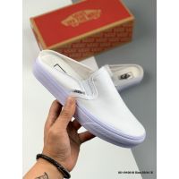 VANS รองเท้าผ้าใบ รุ่น SLIP ON MULE TRUE WHITE สีดำ ขาว สินค้ามีประกัน ของแท้