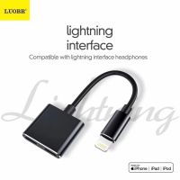 Pro +++ 2 in 1 Lightning Audio LUOBR N13 หูฟังอะแดปเตอร์แยกชาร์จสำหรับ  X 7 8 Plus Lightning Audio+Charger rockStar ราคาดี อะ แด ป เตอร์ อะแดปเตอร์ รถยนต์