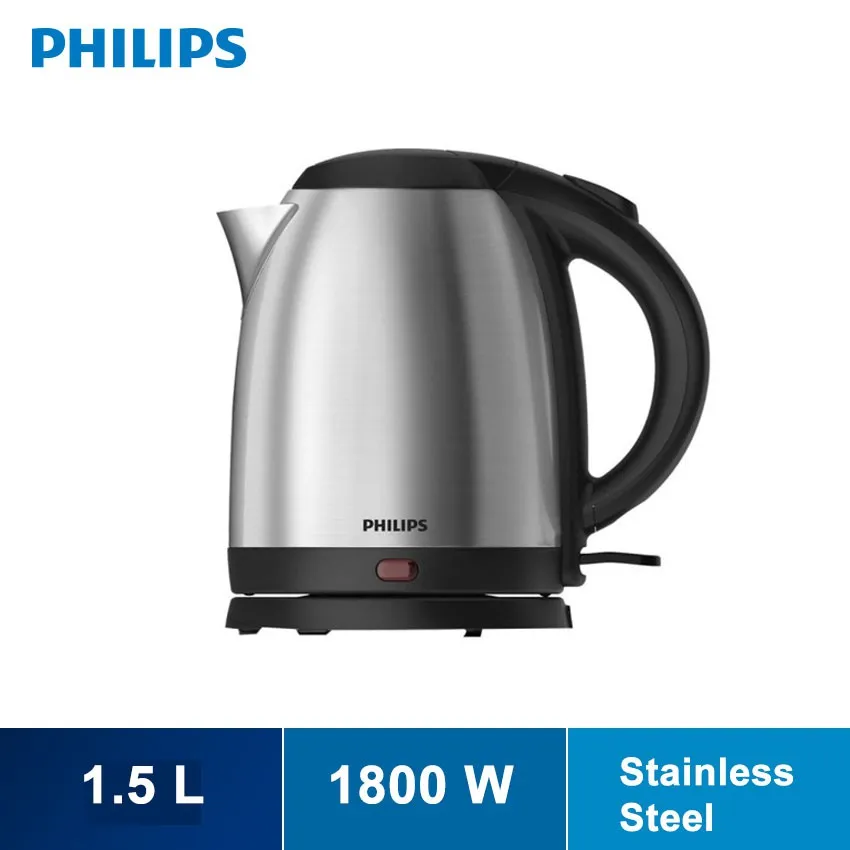 Philips Daily Collection HD9306/06 Electric Kettle 1.5 L 1800 W Metallic, Silver