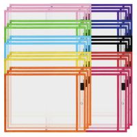 30 Pack Dry Erase Pockets PVC Transparent Dry Erase File Bag Reusable Dry Erase Bag