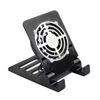 ▦✙ New 2022 USB Desk Phone Fan Quiet Cooling Pad Radiator with Foldable Stand Holder for iPhone iPad Tablets Laptops